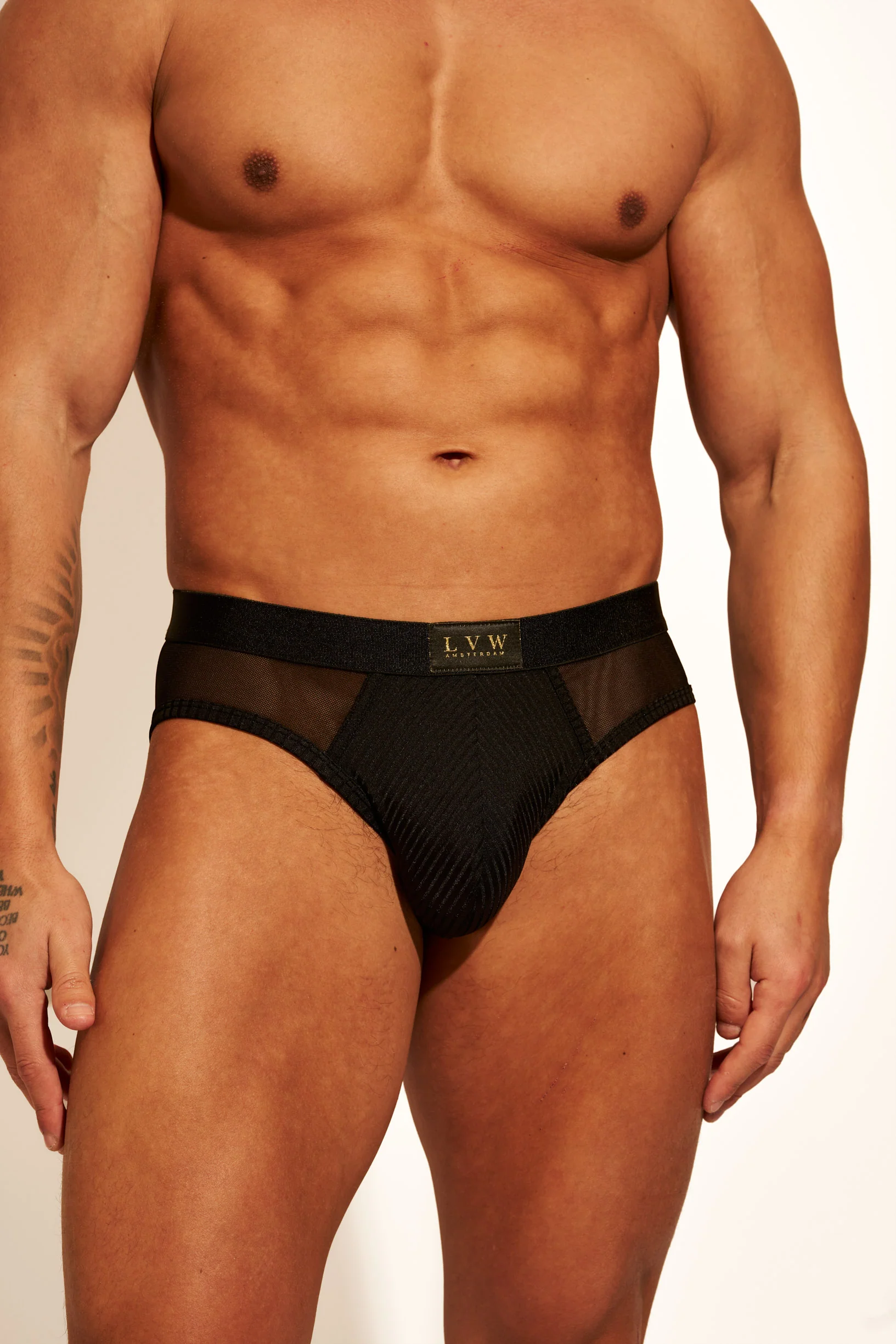 ALLURING MESH BRIEF - BLACK - Image 4