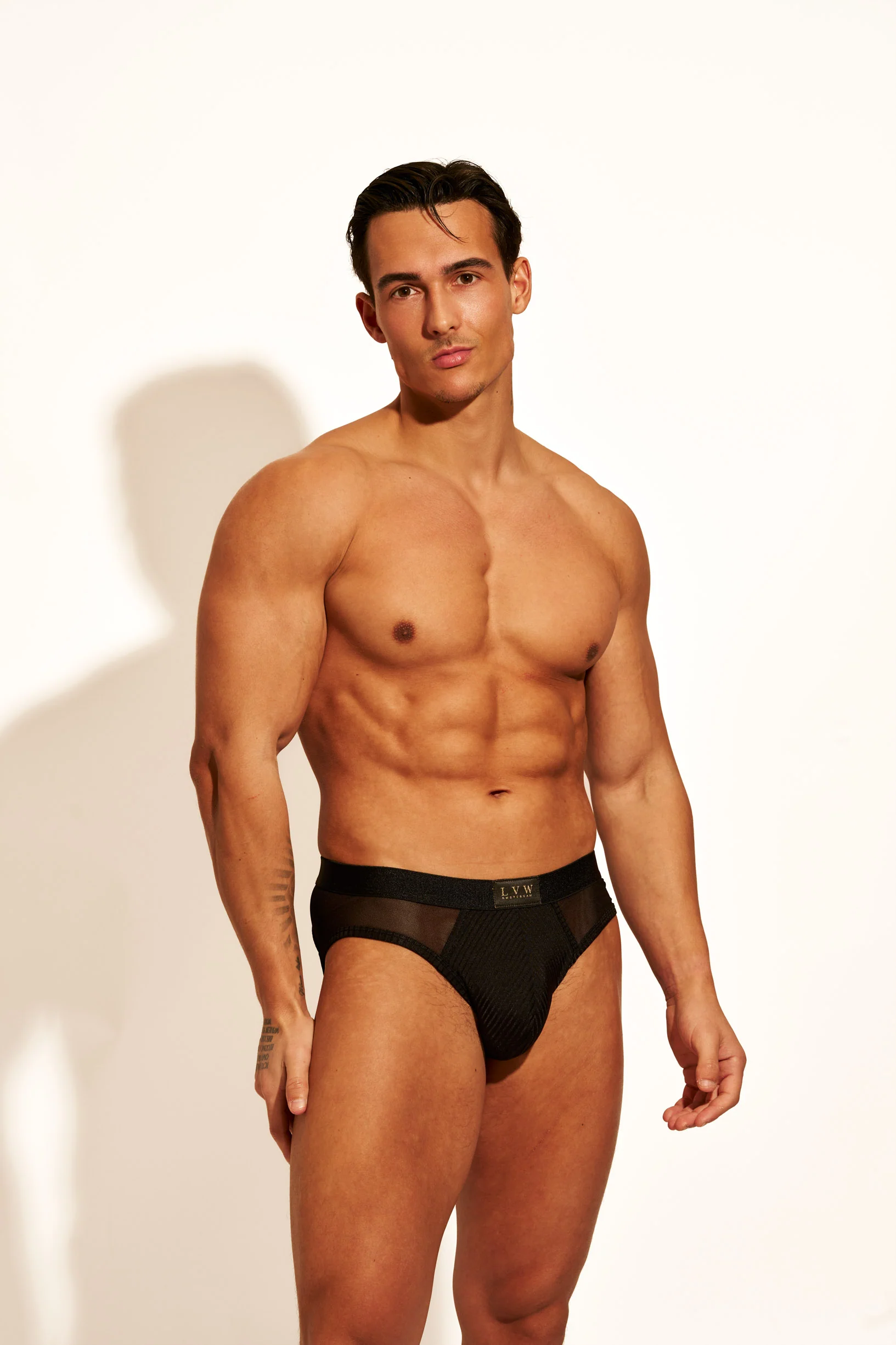 ALLURING MESH BRIEF - BLACK - Image 5