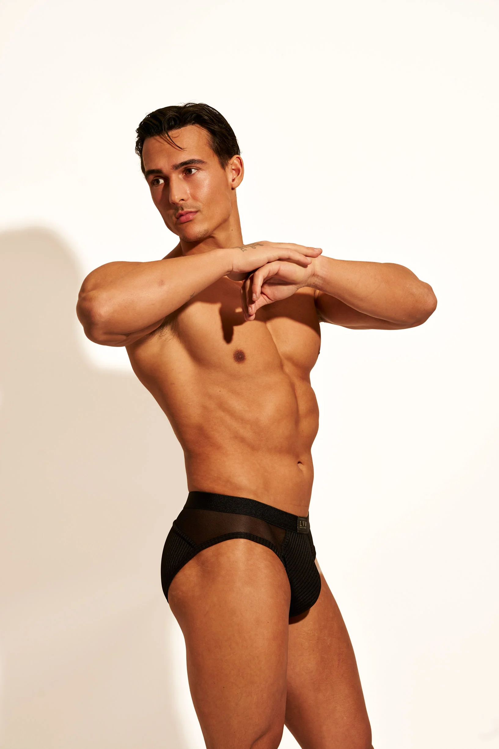 ALLURING MESH BRIEF - BLACK - Image 7