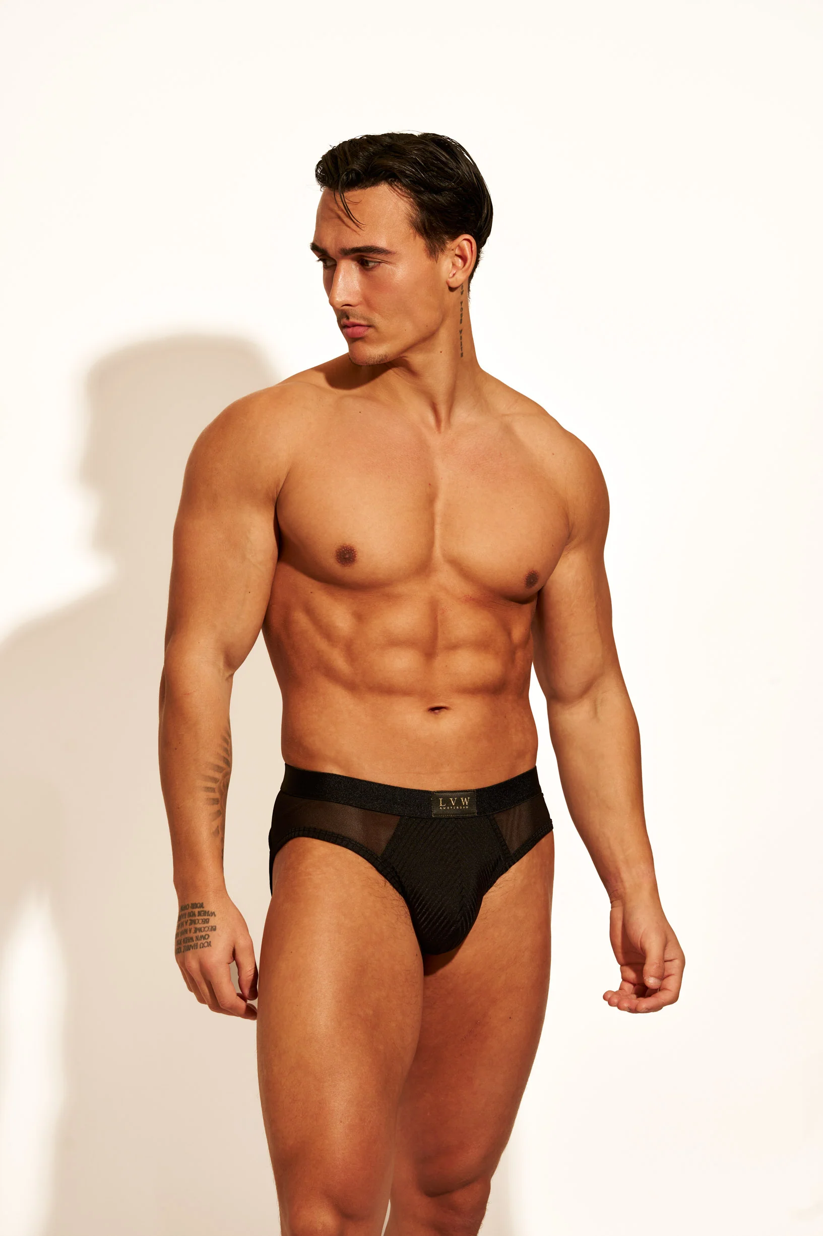 ALLURING MESH BRIEF - BLACK - Image 9