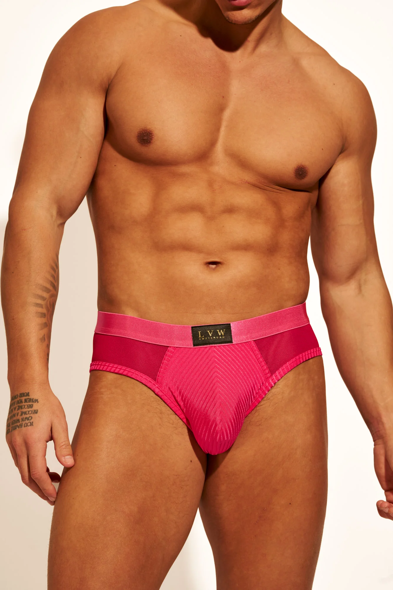 ALLURING MESH BRIEF - HOT PINK - Image 5