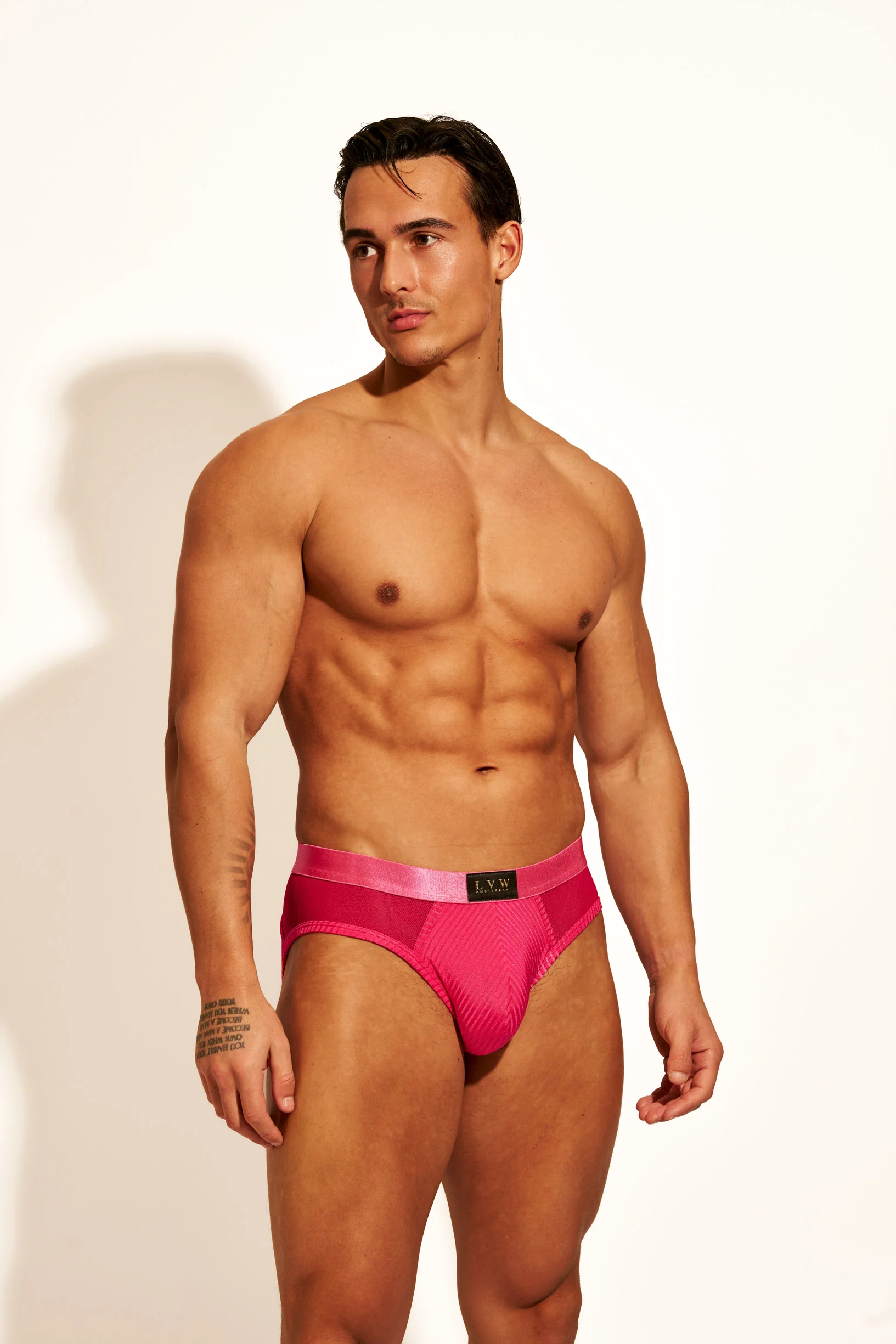 ALLURING MESH BRIEF - HOT PINK - Image 7