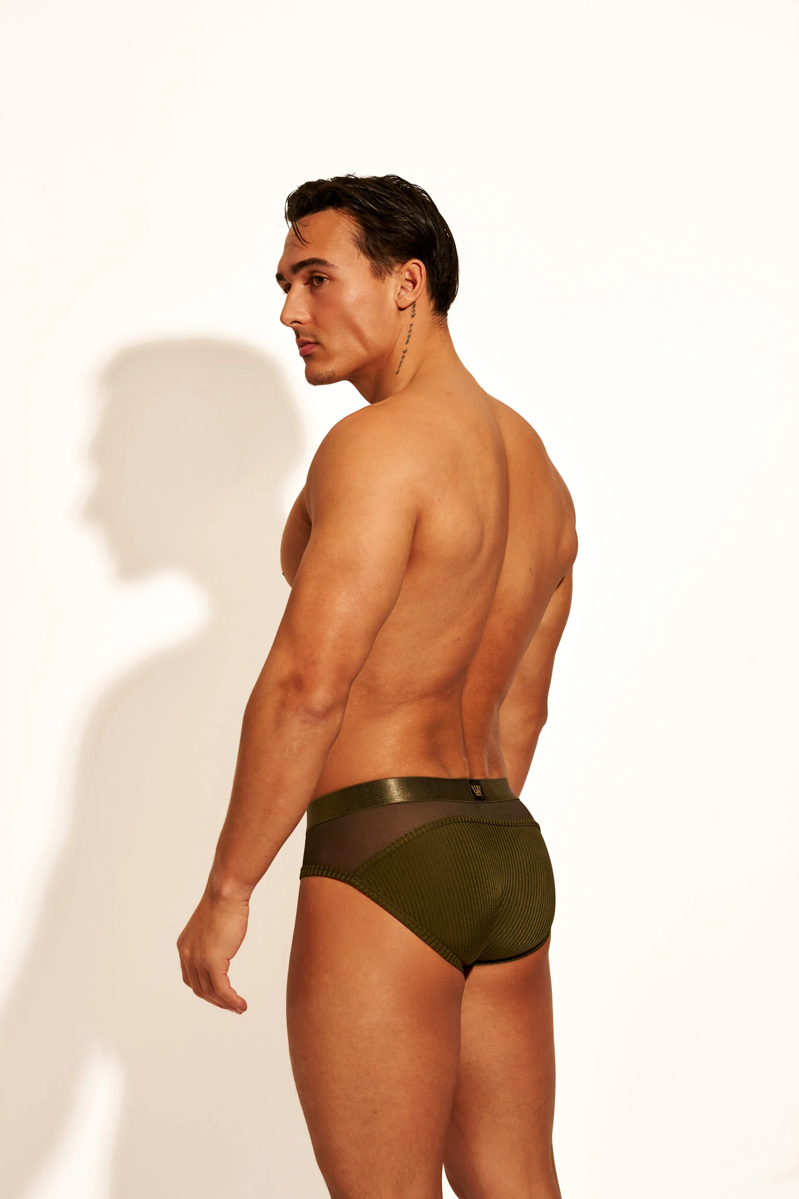 ALLURING MESH BRIEF - OLIVE - Image 5