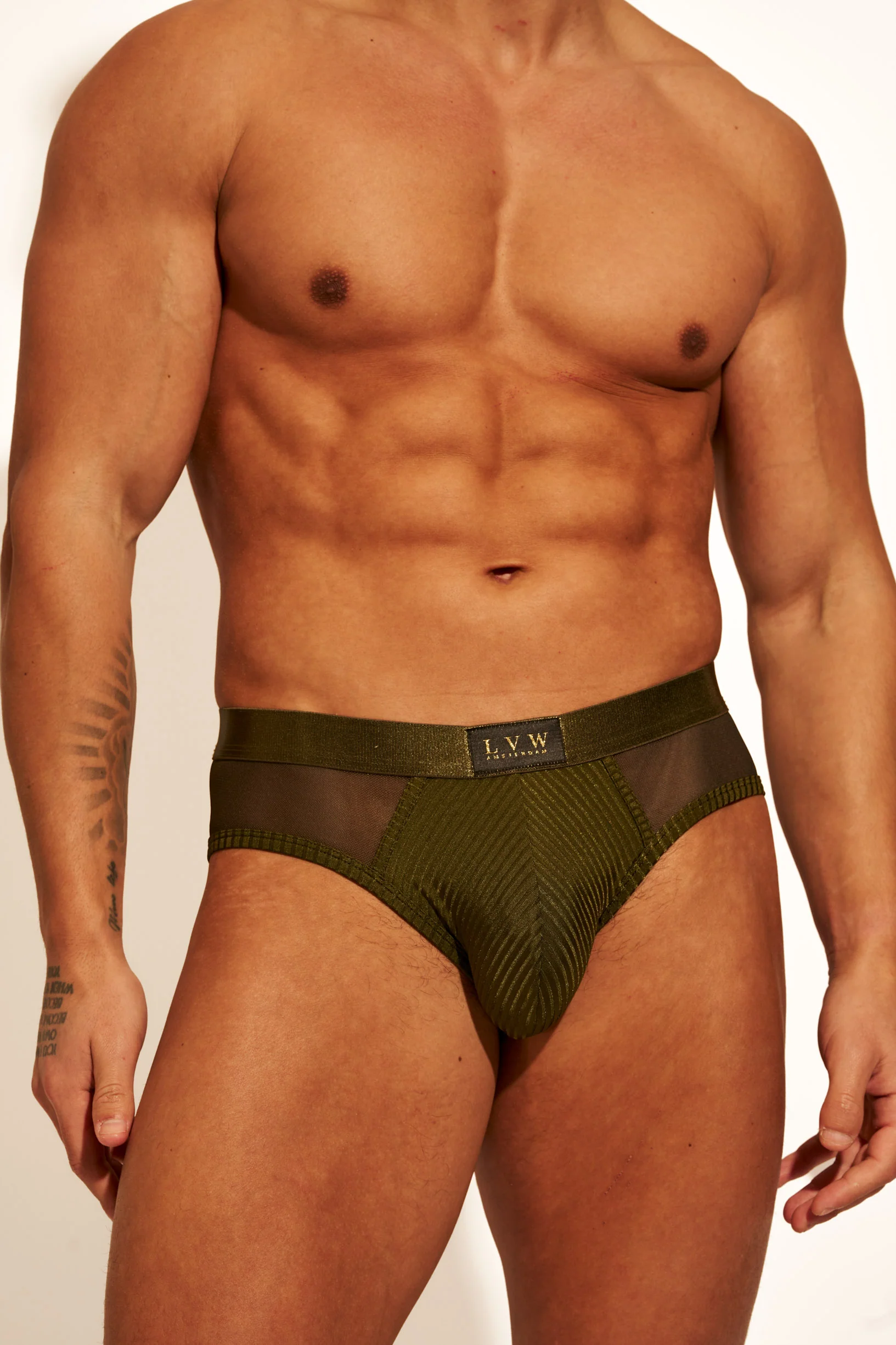 ALLURING MESH BRIEF - OLIVE - Image 8