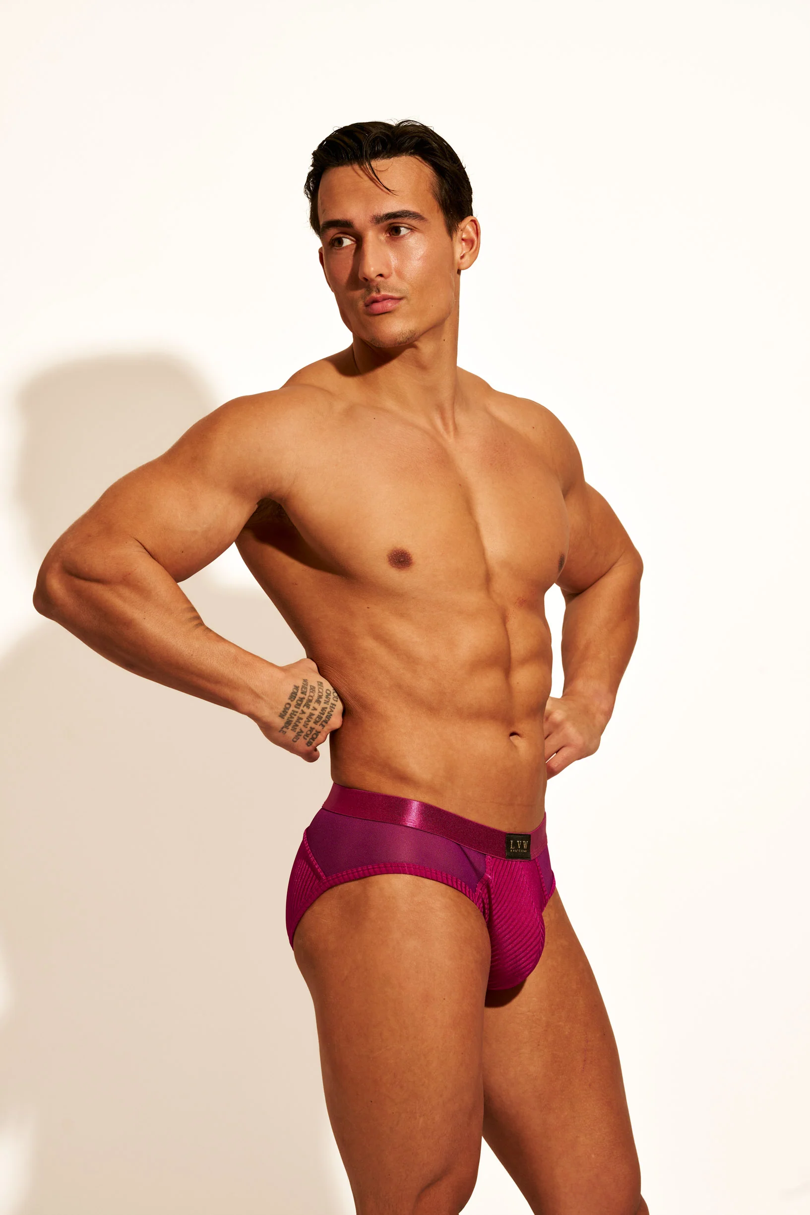 ALLURING MESH BRIEF - ROSE VIOLET - Image 4